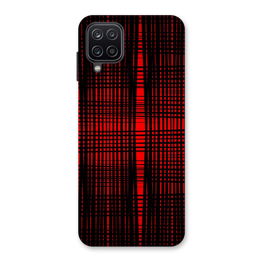 Red Net Design Back Case for Galaxy A12