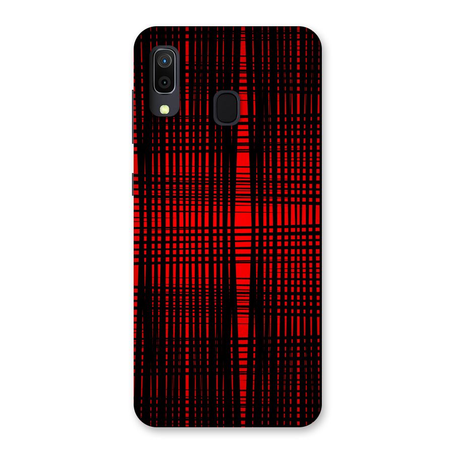 Red Net Design Back Case for Galaxy A20