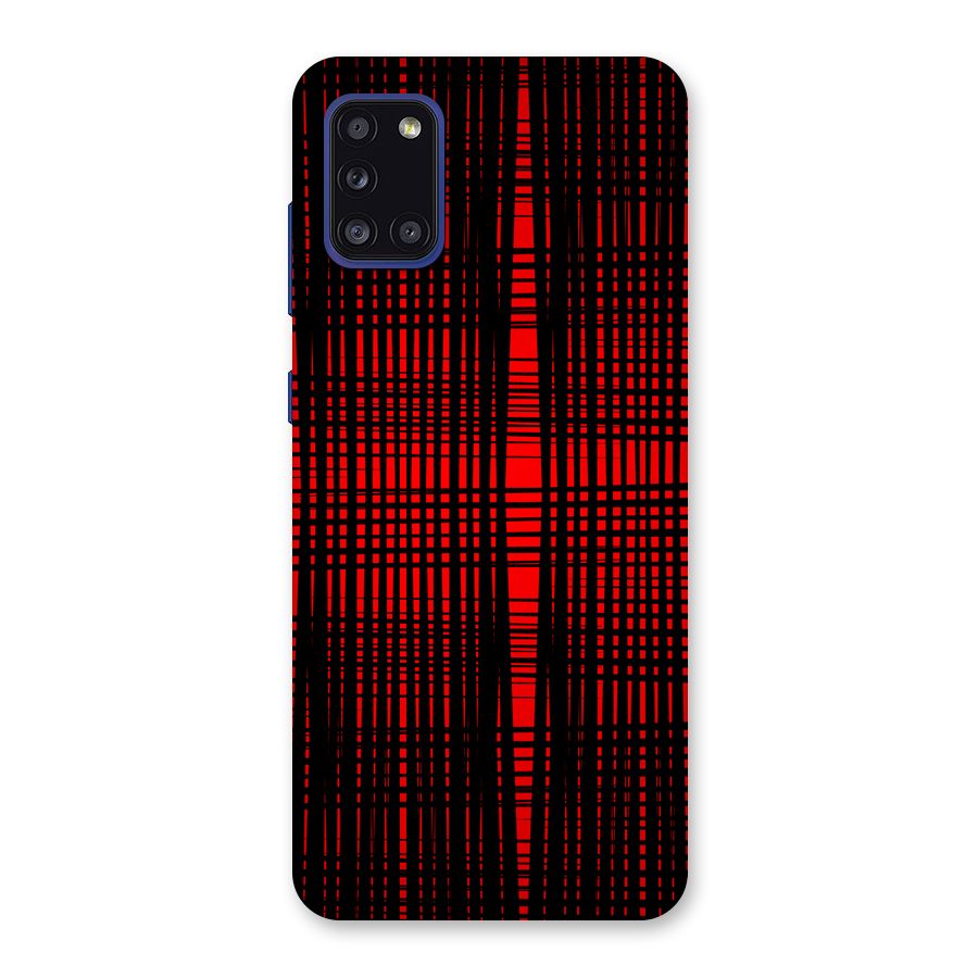 Red Net Design Back Case for Galaxy A31