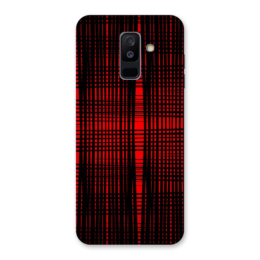 Red Net Design Back Case for Galaxy A6 Plus