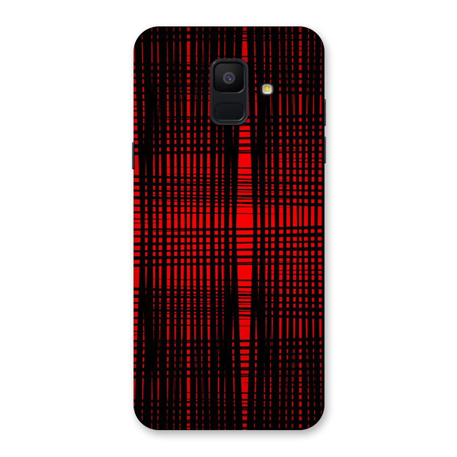 Red Net Design Back Case for Galaxy A6 (2018)