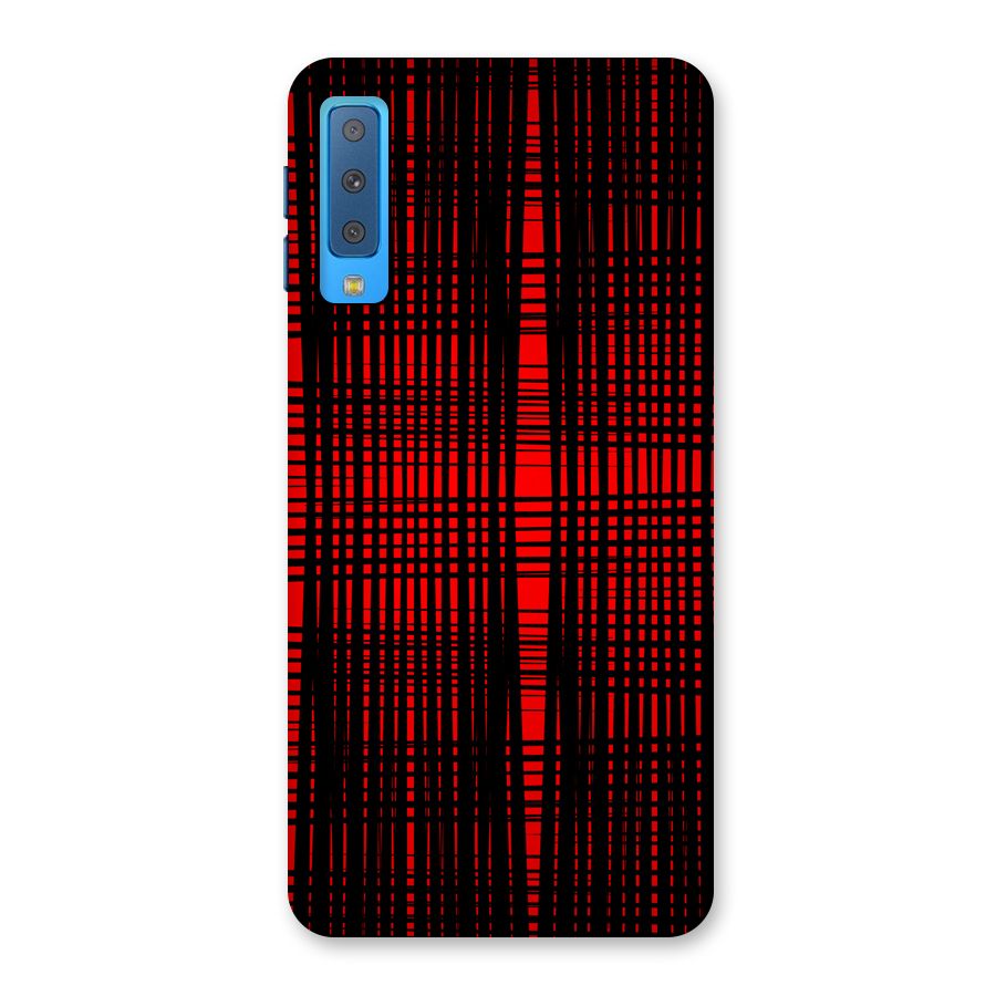 Red Net Design Back Case for Galaxy A7 (2018)