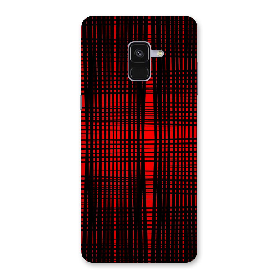Red Net Design Back Case for Galaxy A8 Plus