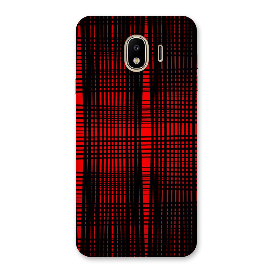 Red Net Design Back Case for Galaxy J4