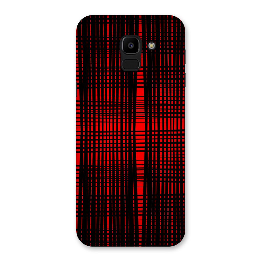 Red Net Design Back Case for Galaxy J6
