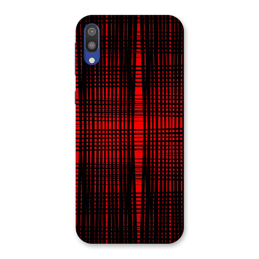 Red Net Design Back Case for Galaxy M10