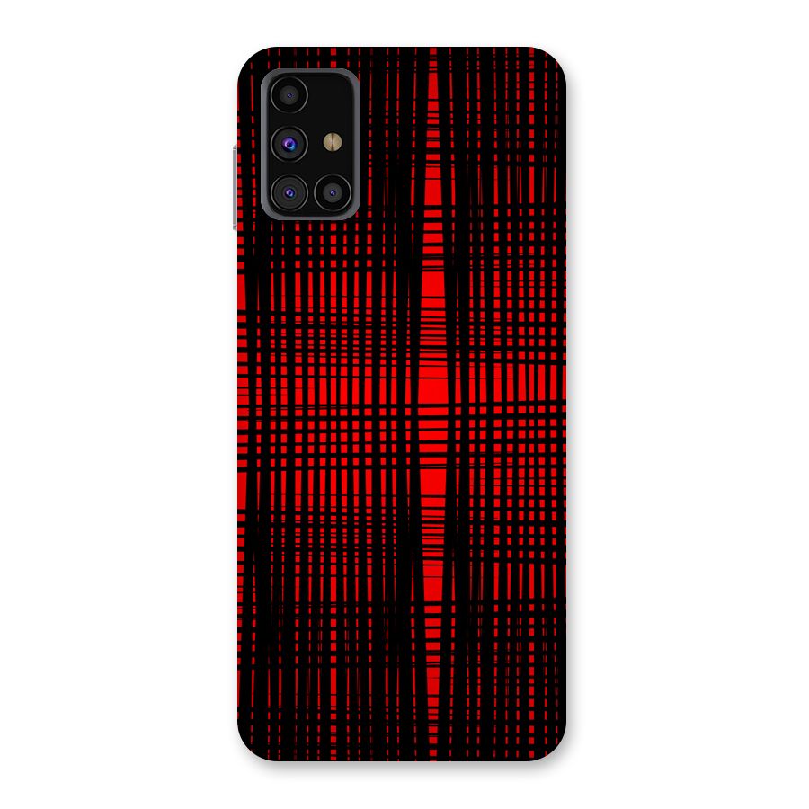 Red Net Design Back Case for Galaxy M31s