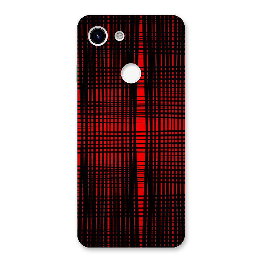 Red Net Design Back Case for Google Pixel 3