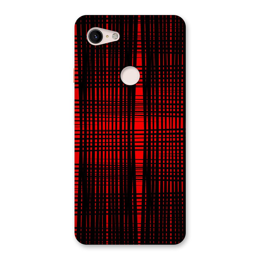 Red Net Design Back Case for Google Pixel 3 XL
