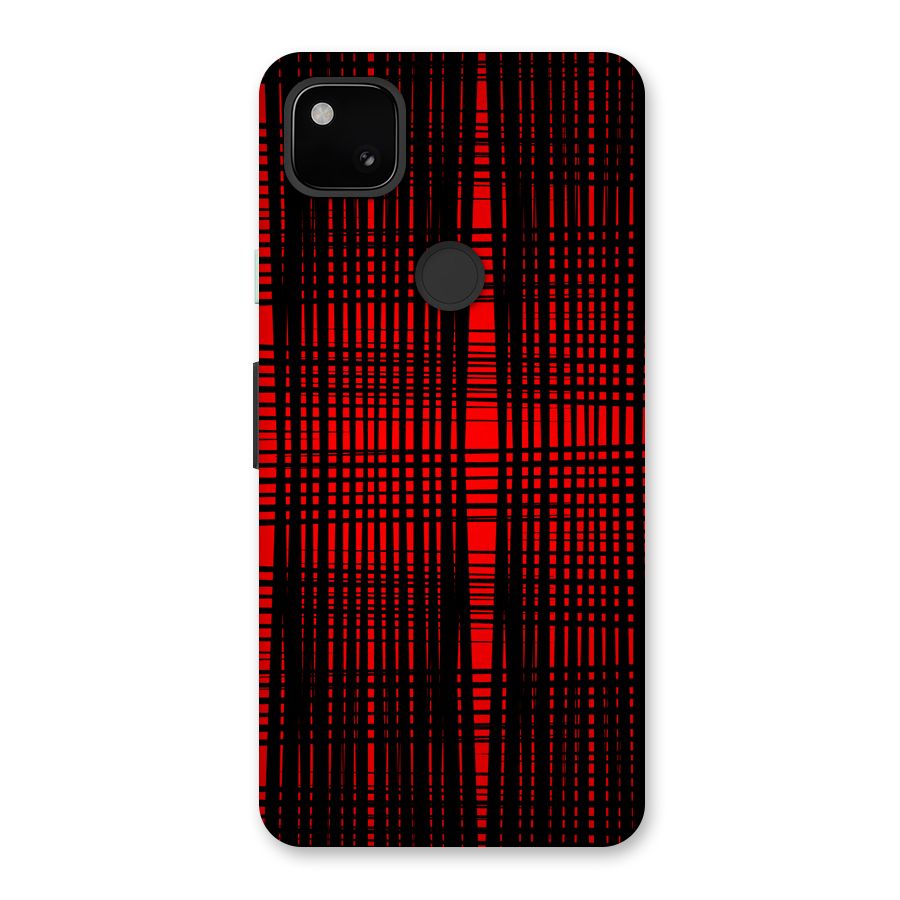 Red Net Design Back Case for Google Pixel 4a