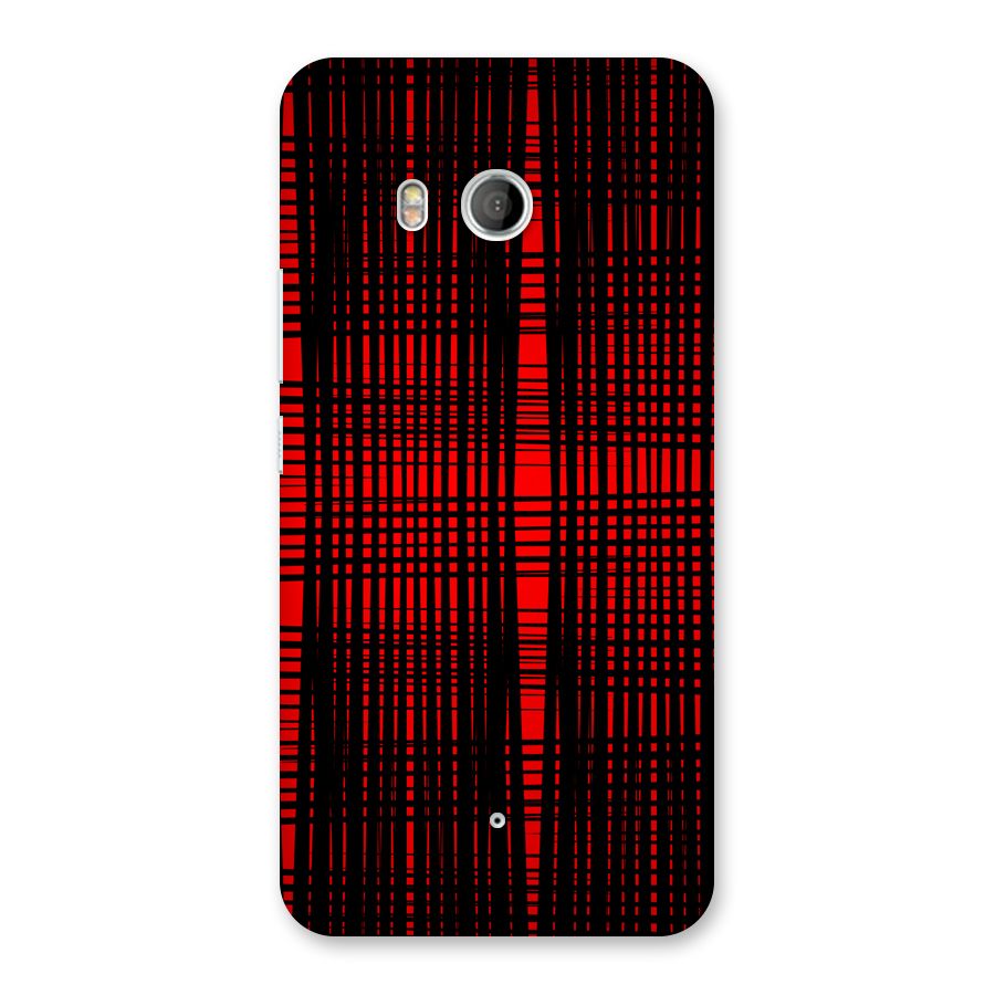 Red Net Design Back Case for HTC U11