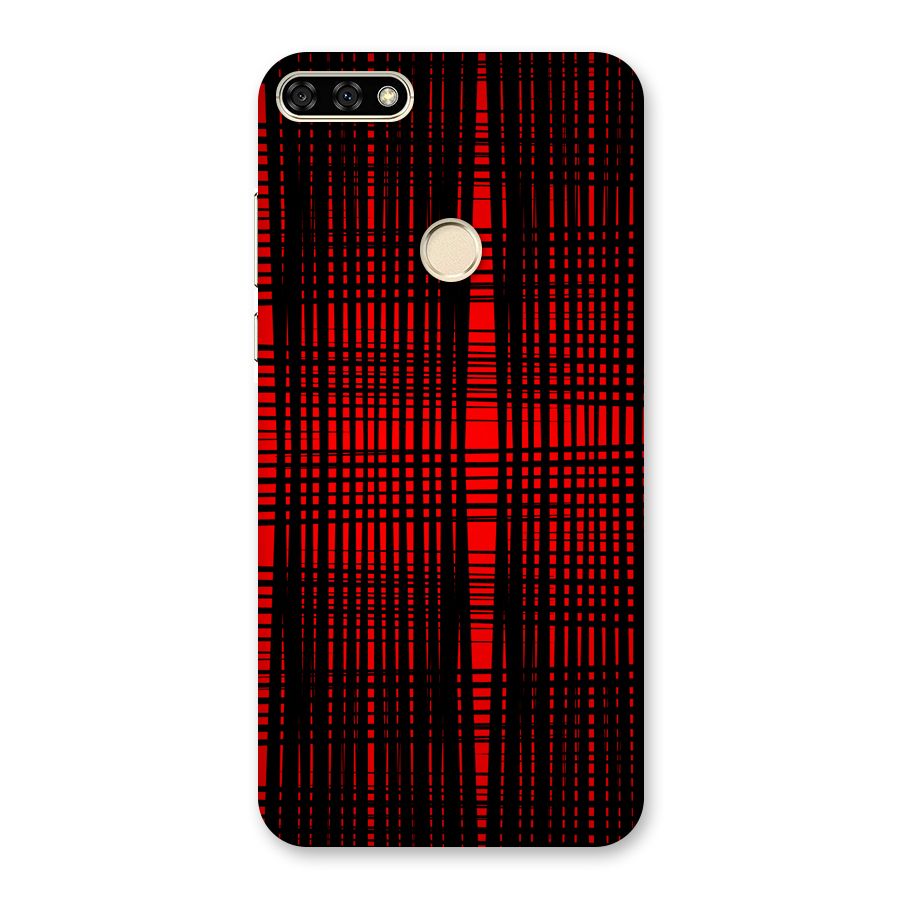 Red Net Design Back Case for Honor 7A