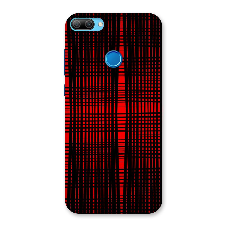 Red Net Design Back Case for Honor 9N
