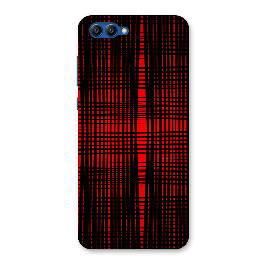 Red Net Design Back Case for Honor View 10