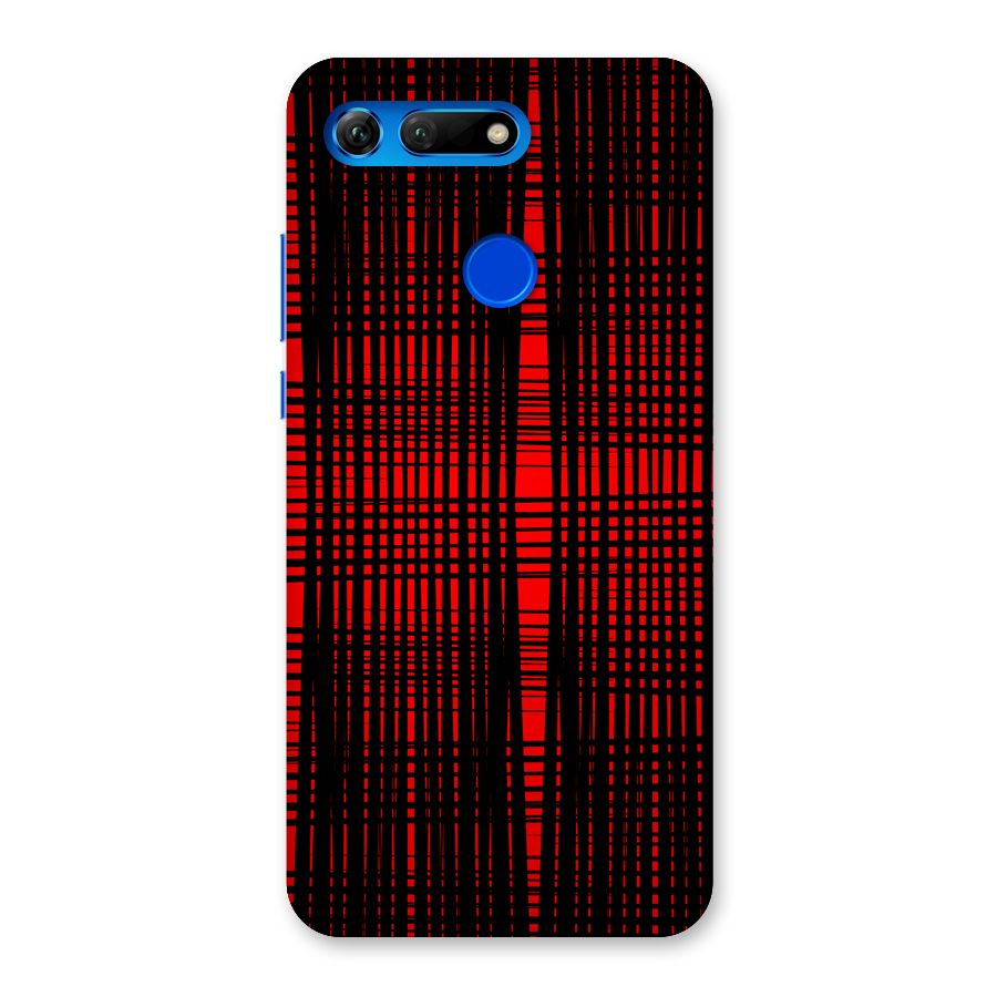 Red Net Design Back Case for Honor View 20