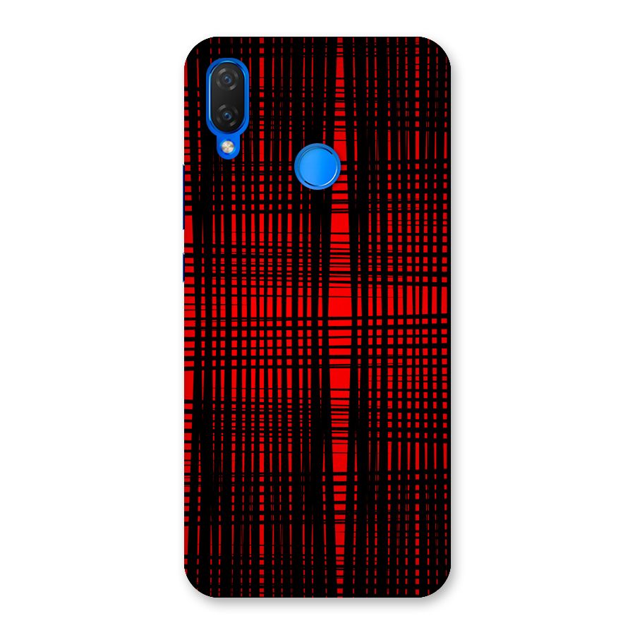 Red Net Design Back Case for Huawei P Smart+