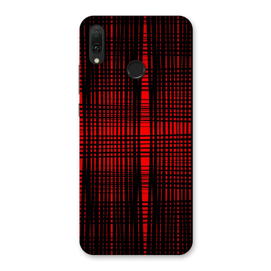 Red Net Design Back Case for Huawei Y9 (2019)