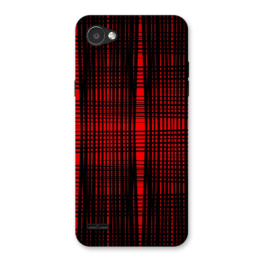 Red Net Design Back Case for LG Q6