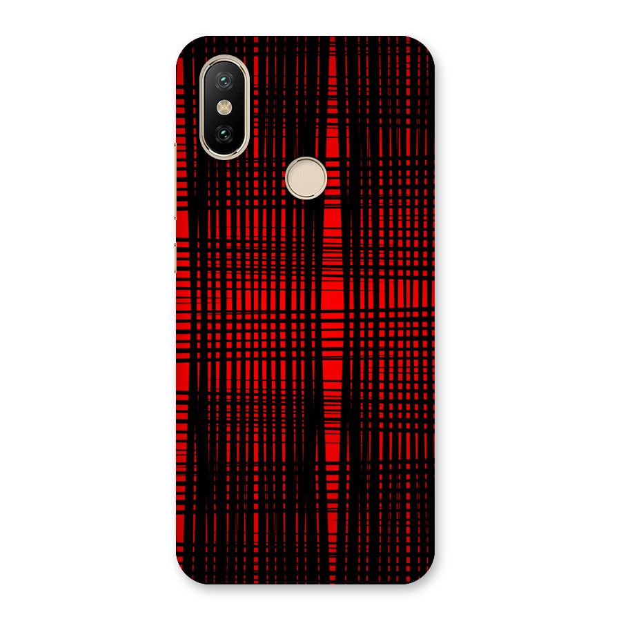 Red Net Design Back Case for Mi A2