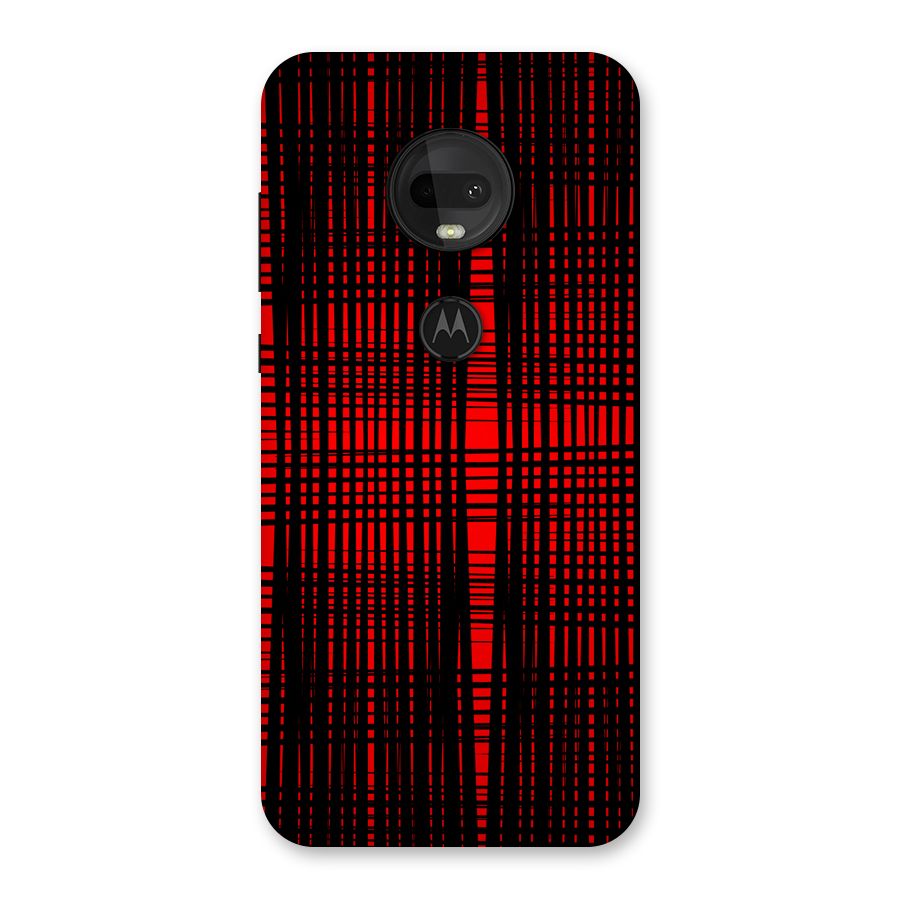 Red Net Design Back Case for Moto G7