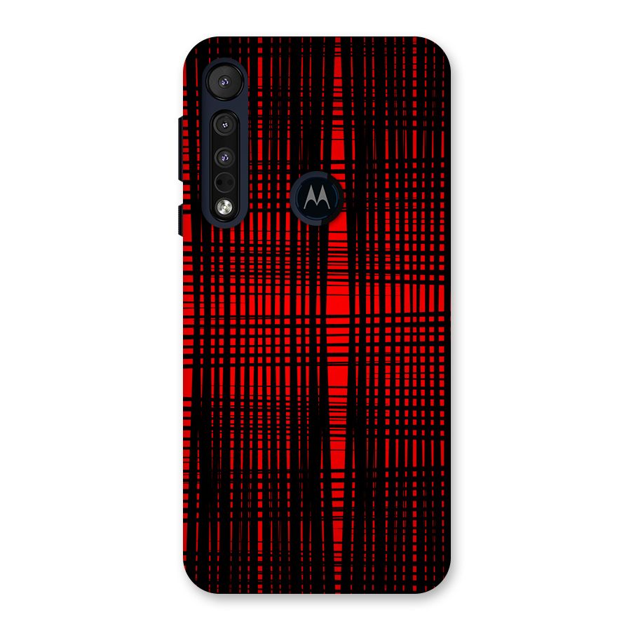 Red Net Design Back Case for Motorola One Macro