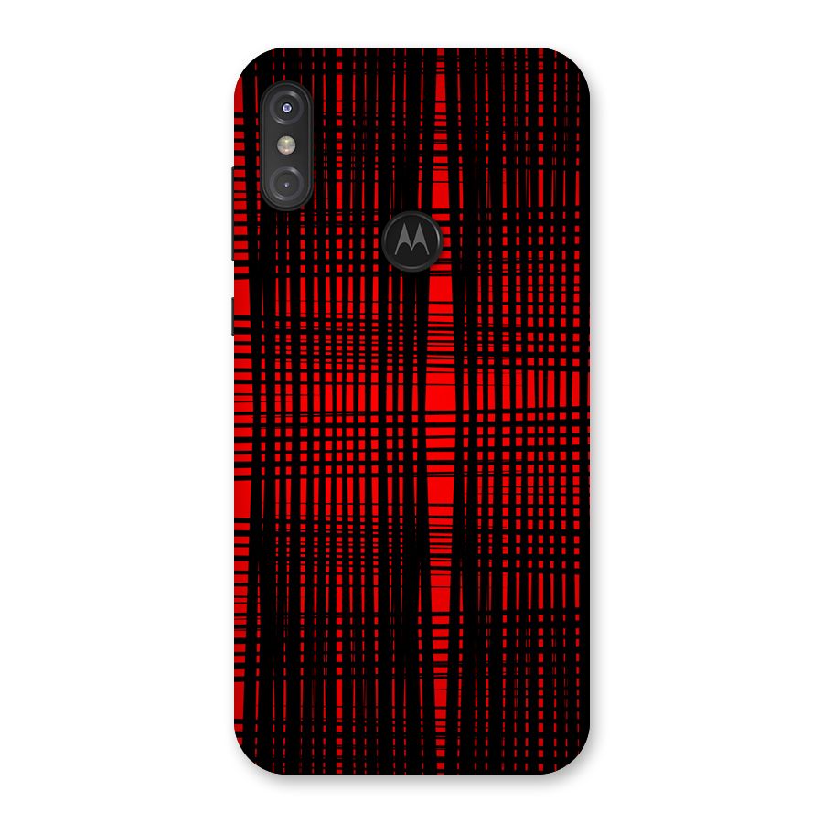 Red Net Design Back Case for Motorola One Power
