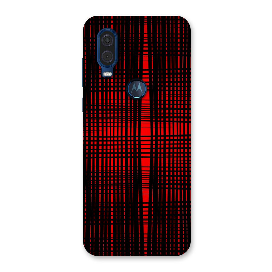 Red Net Design Back Case for Motorola One Vision