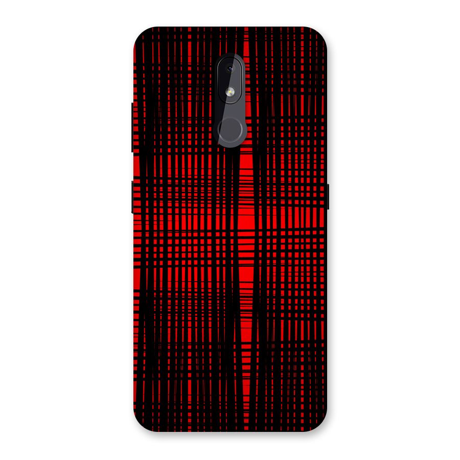 Red Net Design Back Case for Nokia 3.2