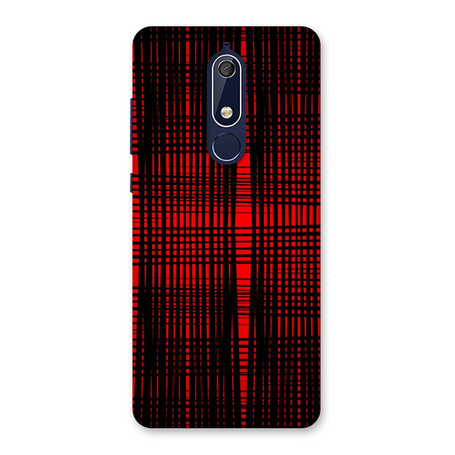 Red Net Design Back Case for Nokia 5.1
