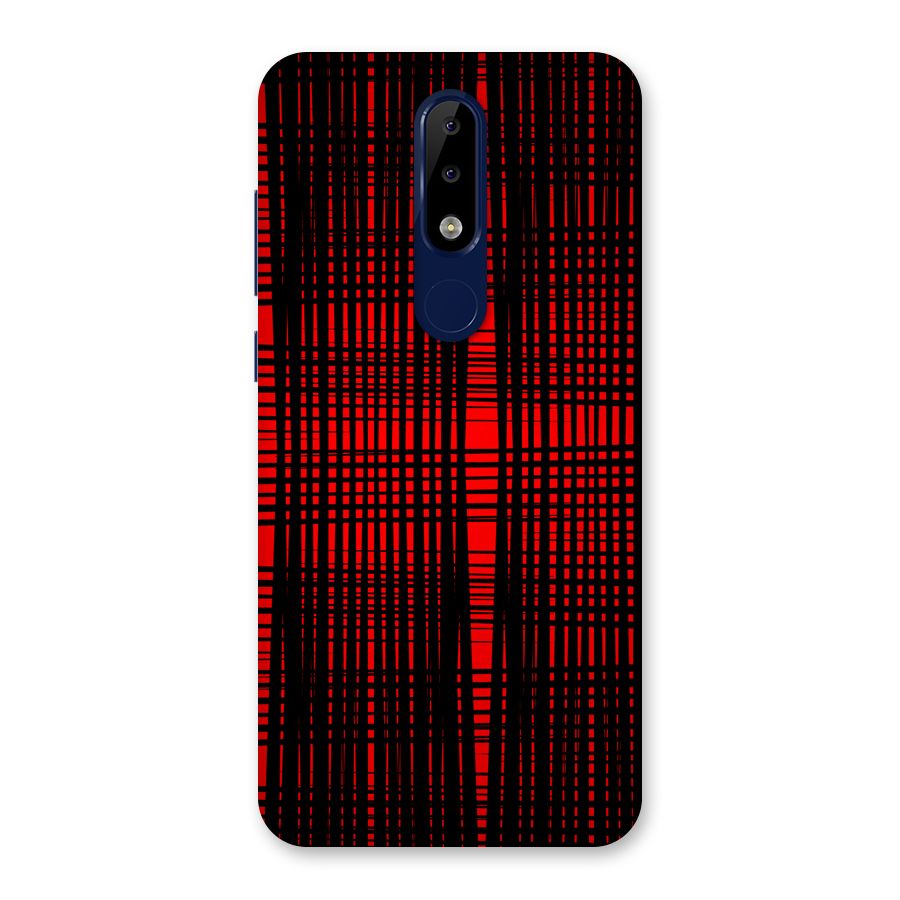 Red Net Design Back Case for Nokia 5.1 Plus