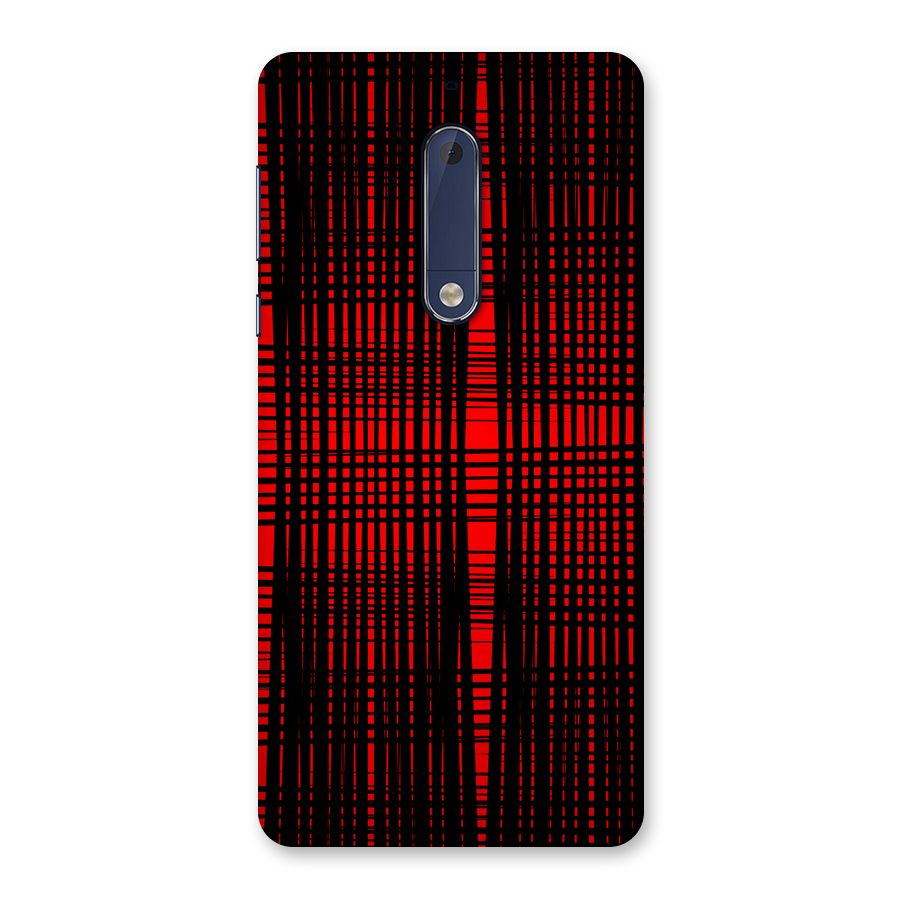 Red Net Design Back Case for Nokia 5