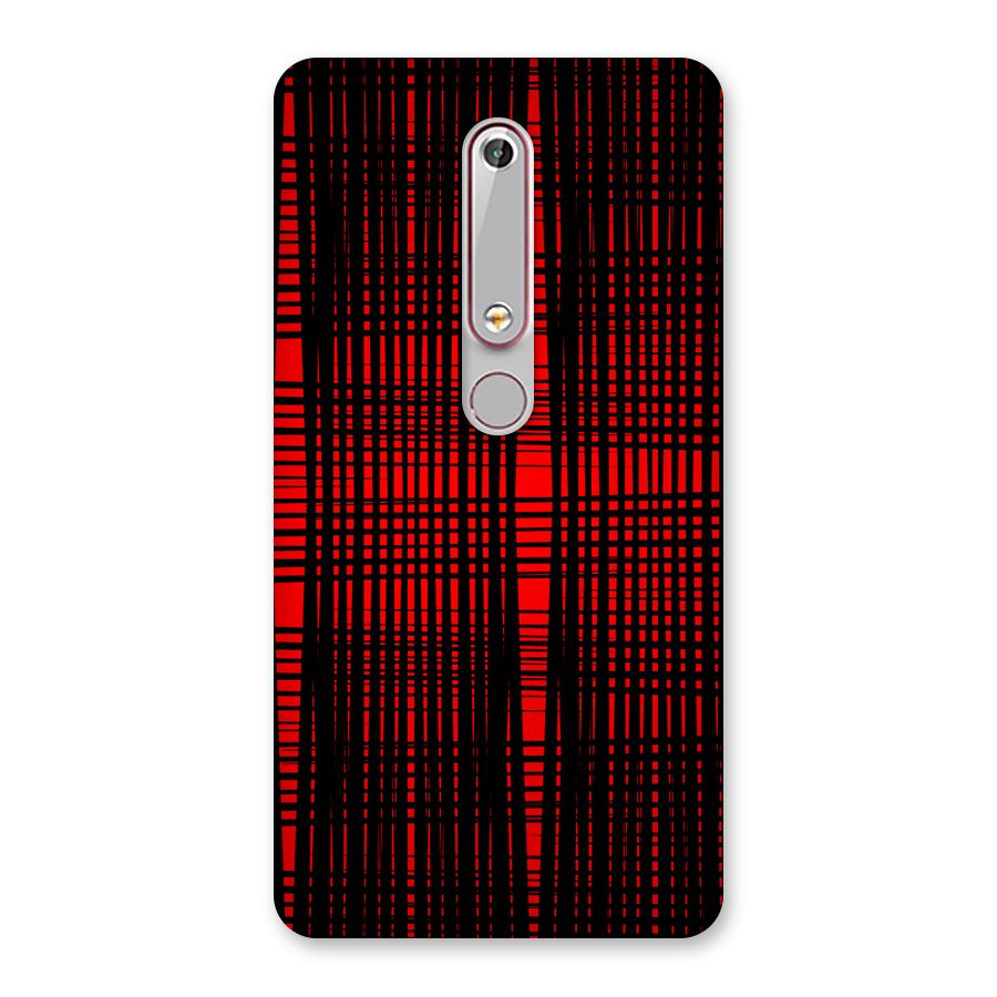 Red Net Design Back Case for Nokia 6.1