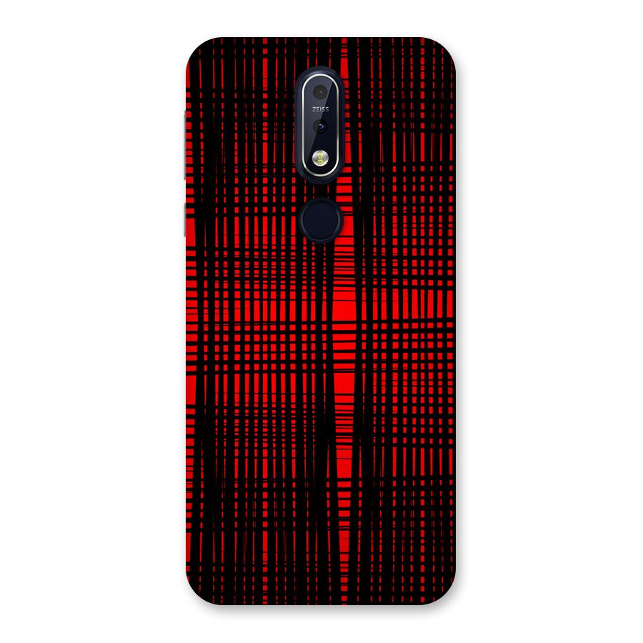 Red Net Design Back Case for Nokia 7.1