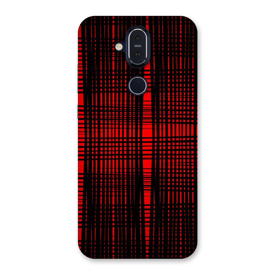 Red Net Design Back Case for Nokia 8.1