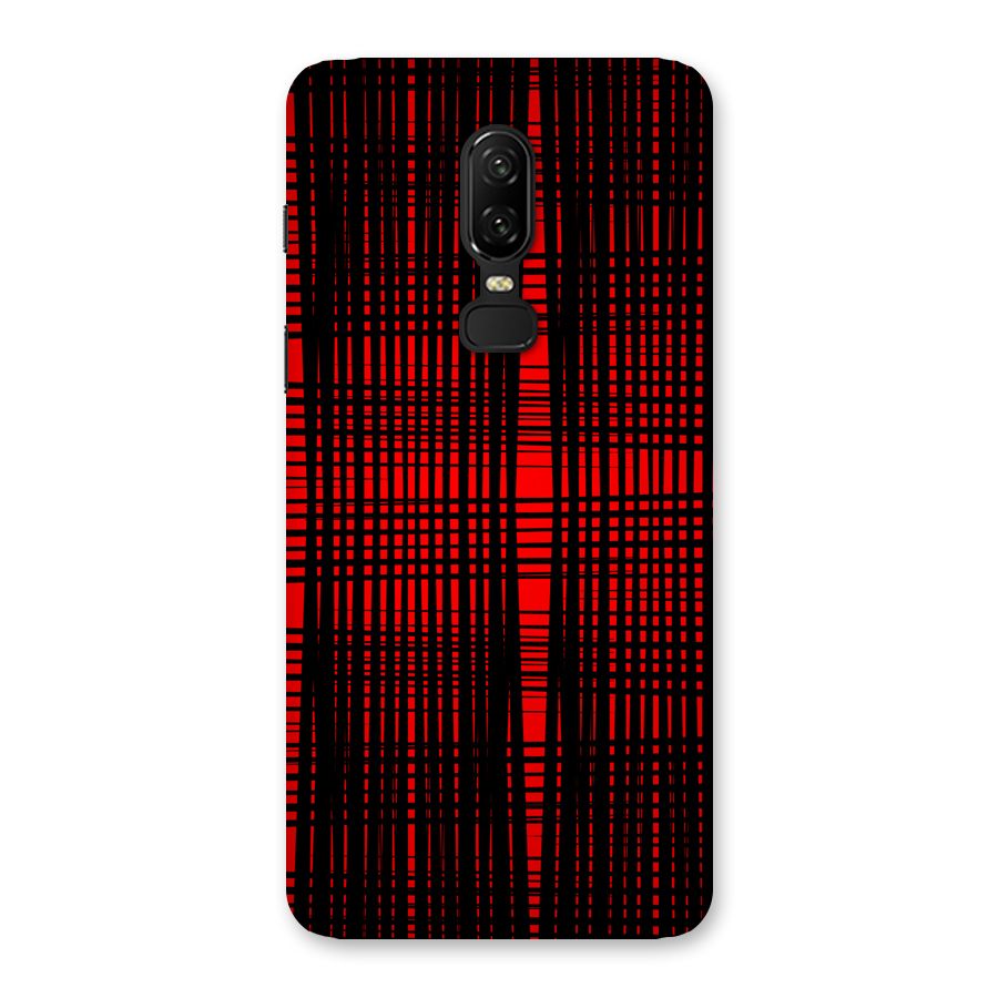 Red Net Design Back Case for OnePlus 6
