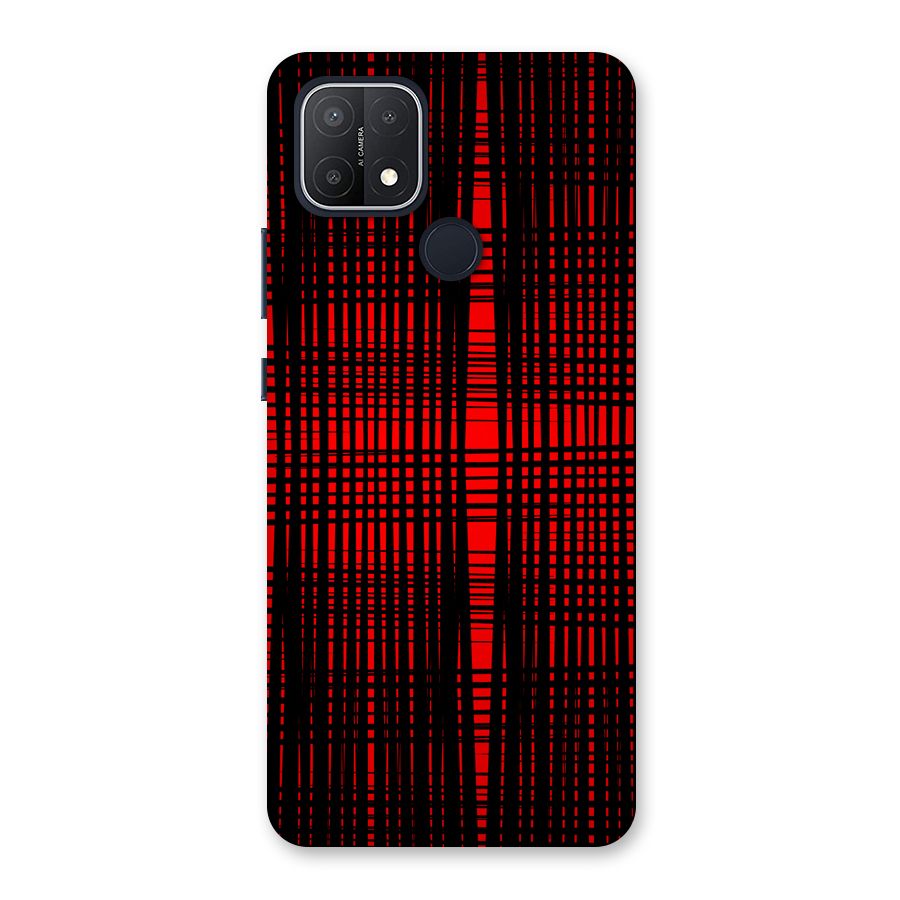 Red Net Design Back Case for Oppo A15s