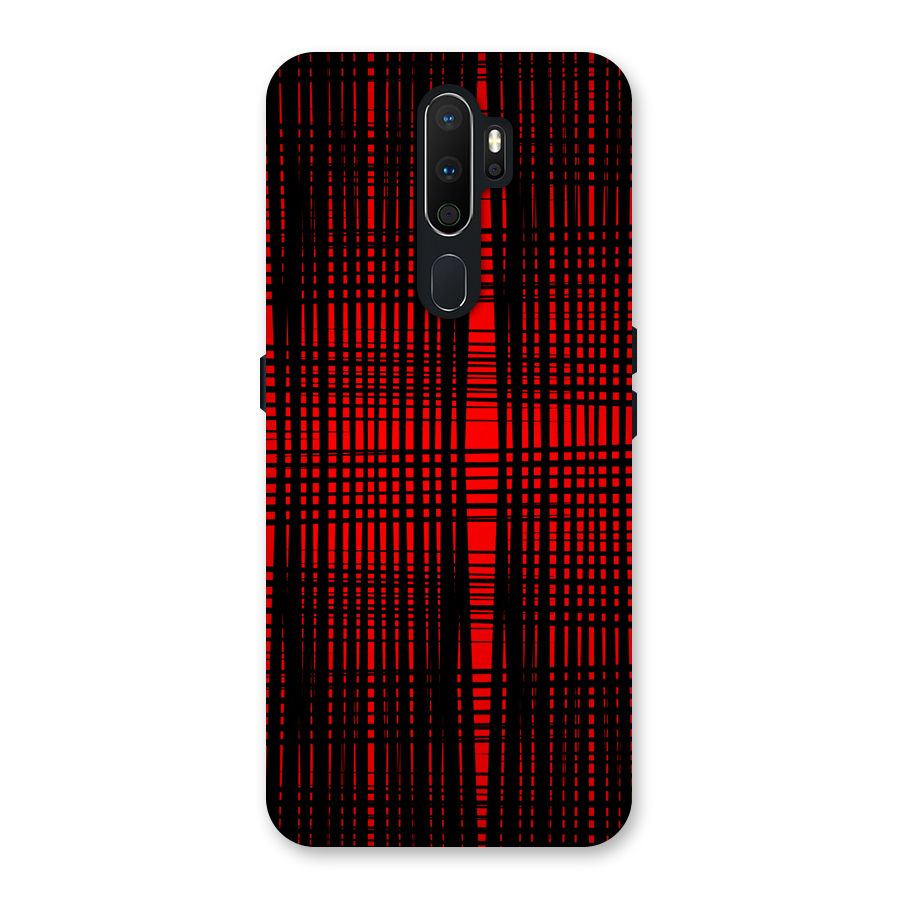 Red Net Design Back Case for Oppo A5 (2020)