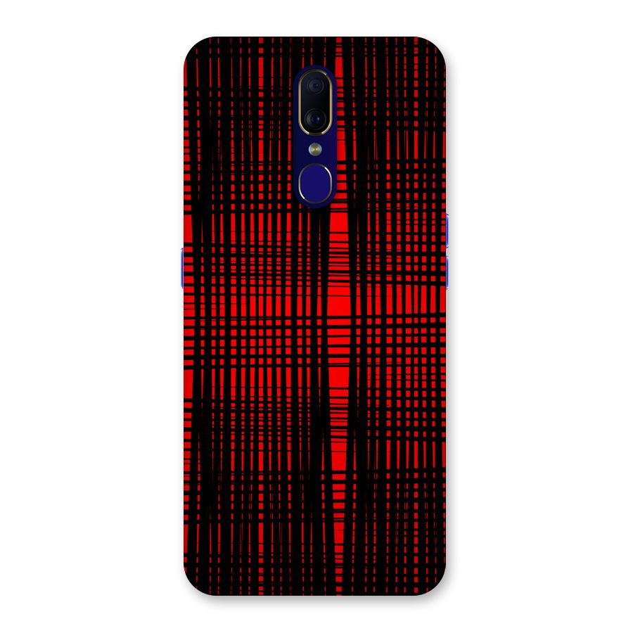 Red Net Design Back Case for Oppo F11