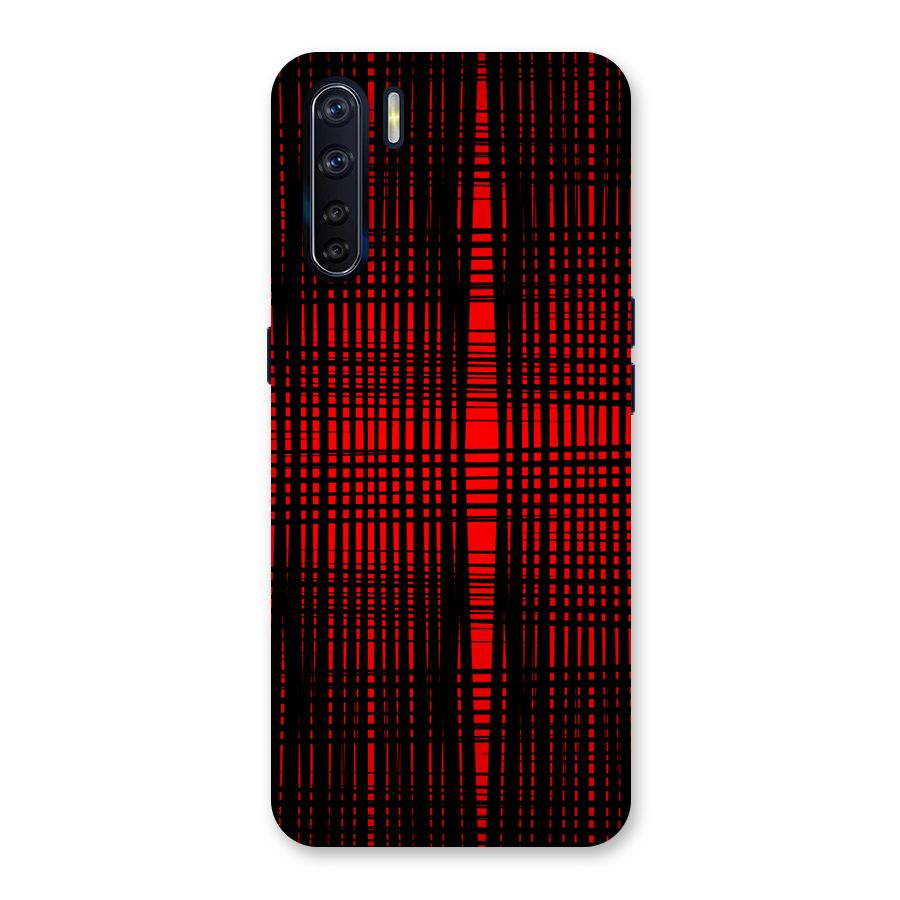 Red Net Design Back Case for Oppo F15