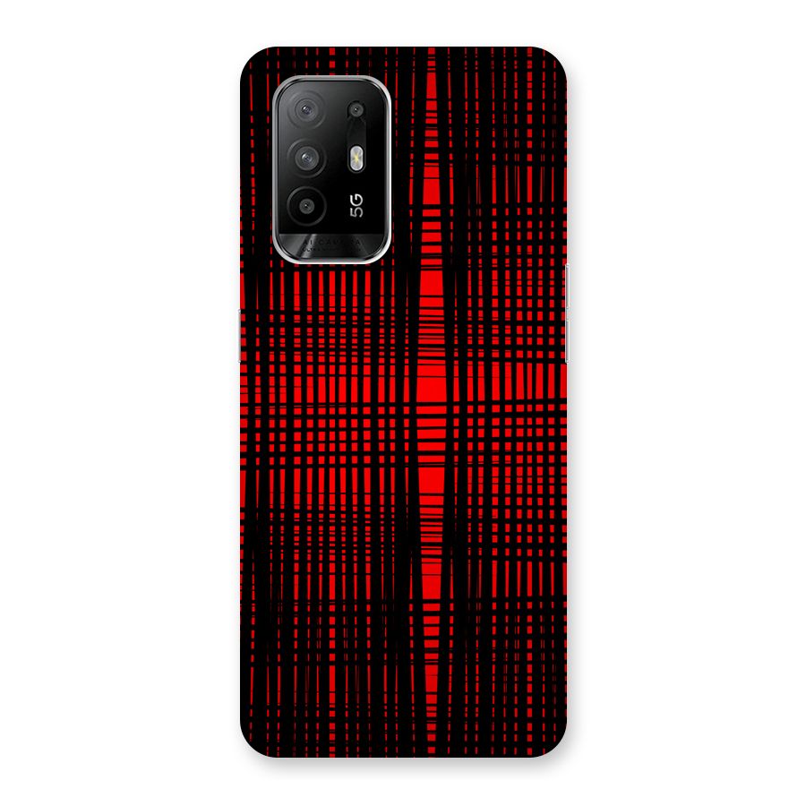 Red Net Design Back Case for Oppo F19 Pro Plus 5G