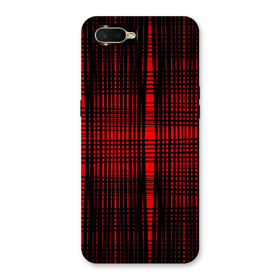Red Net Design Back Case for Oppo K1