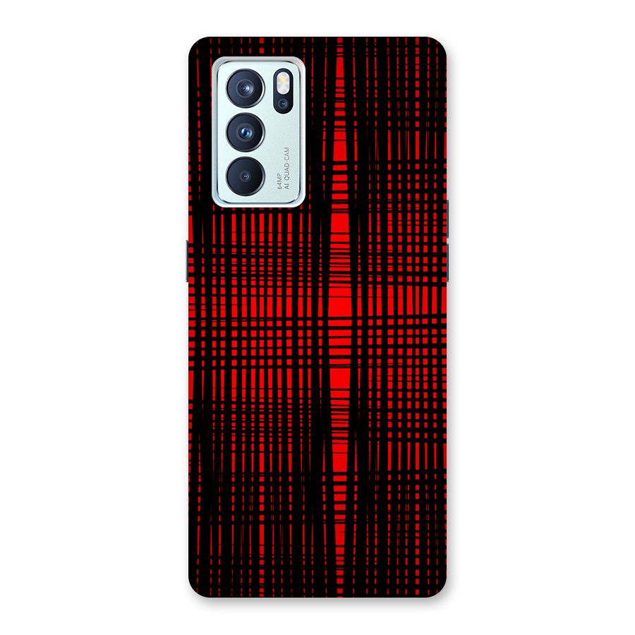 Red Net Design Back Case for Oppo Reno6 Pro 5G