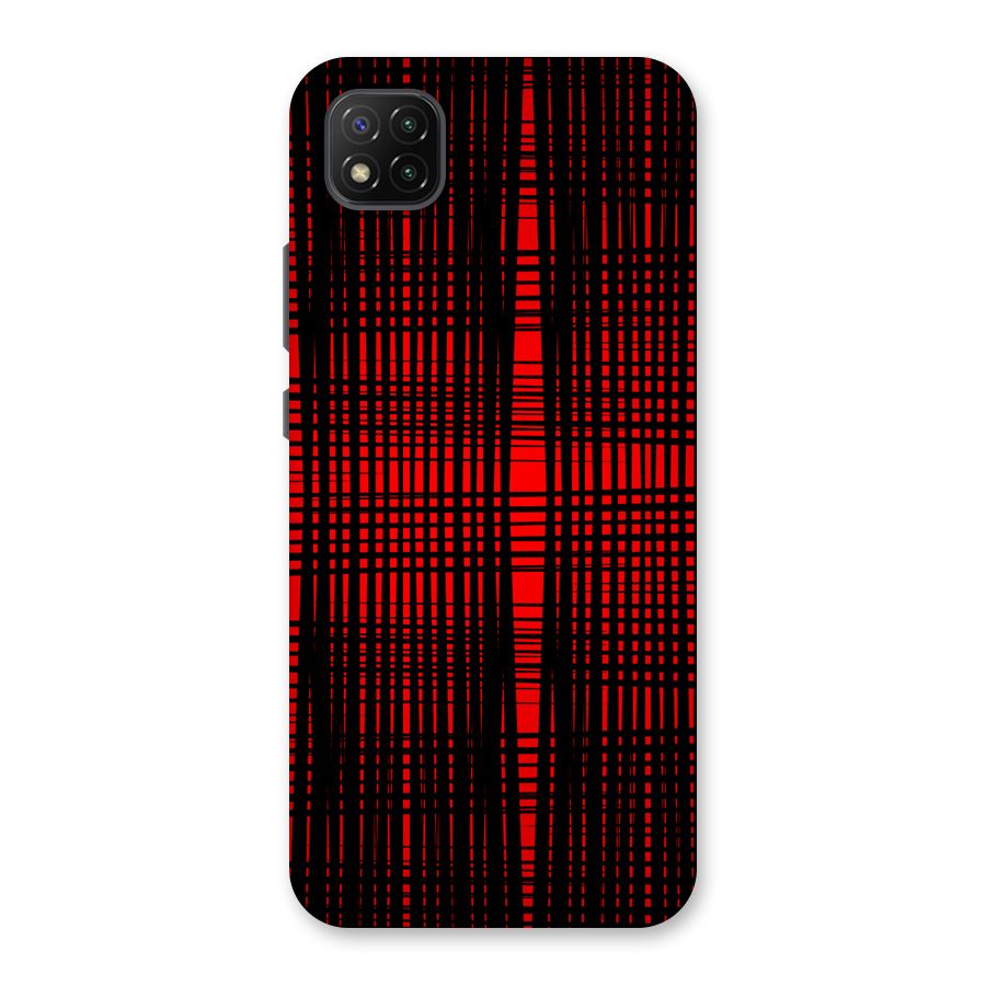 Red Net Design Back Case for Poco C3