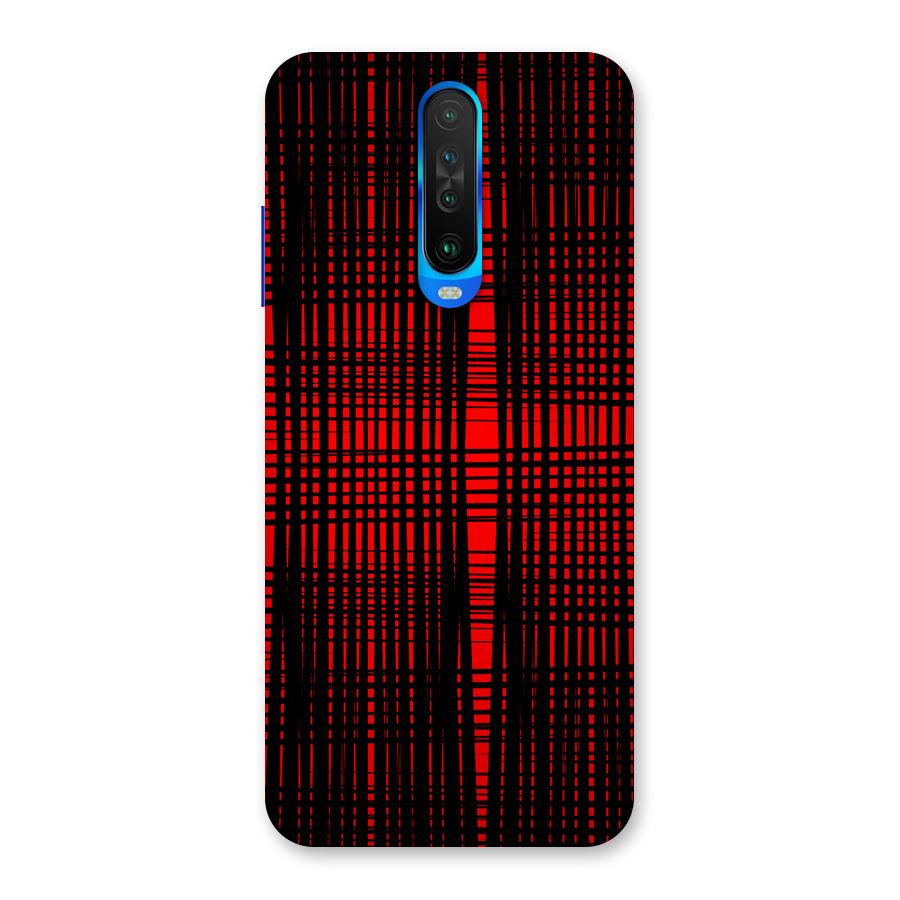 Red Net Design Back Case for Poco X2
