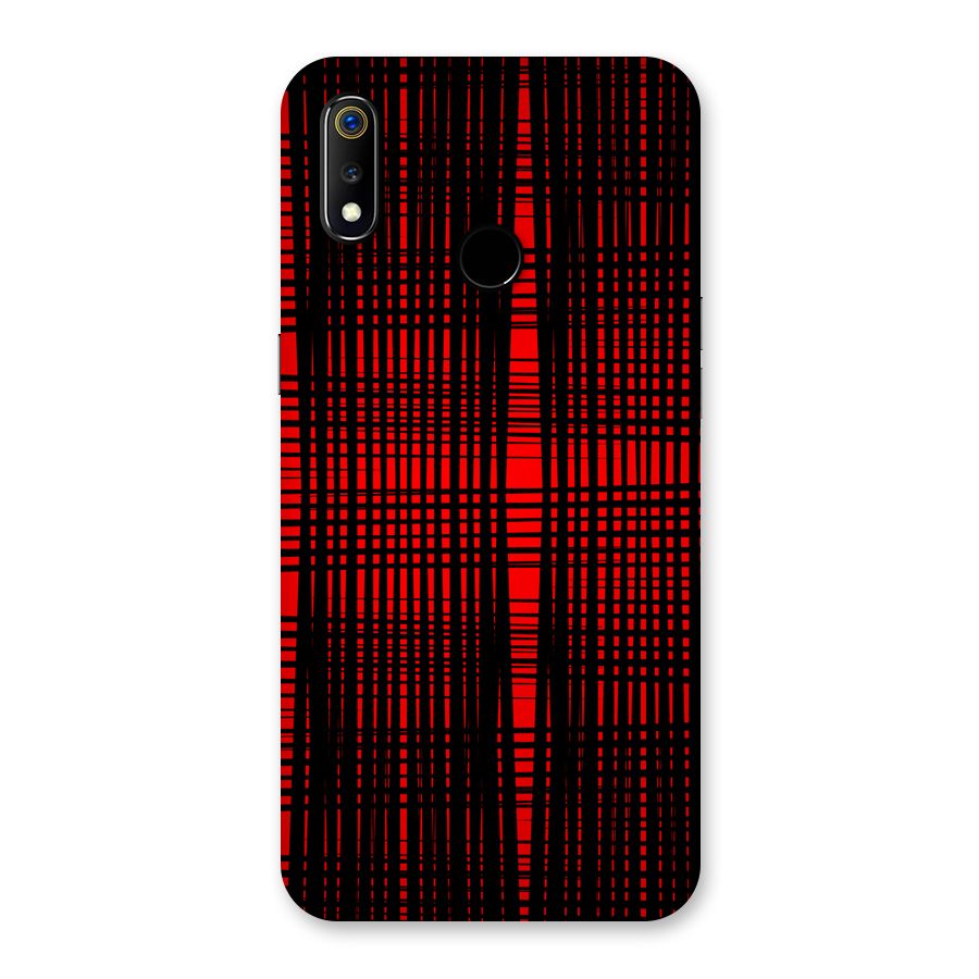 Red Net Design Back Case for Realme 3