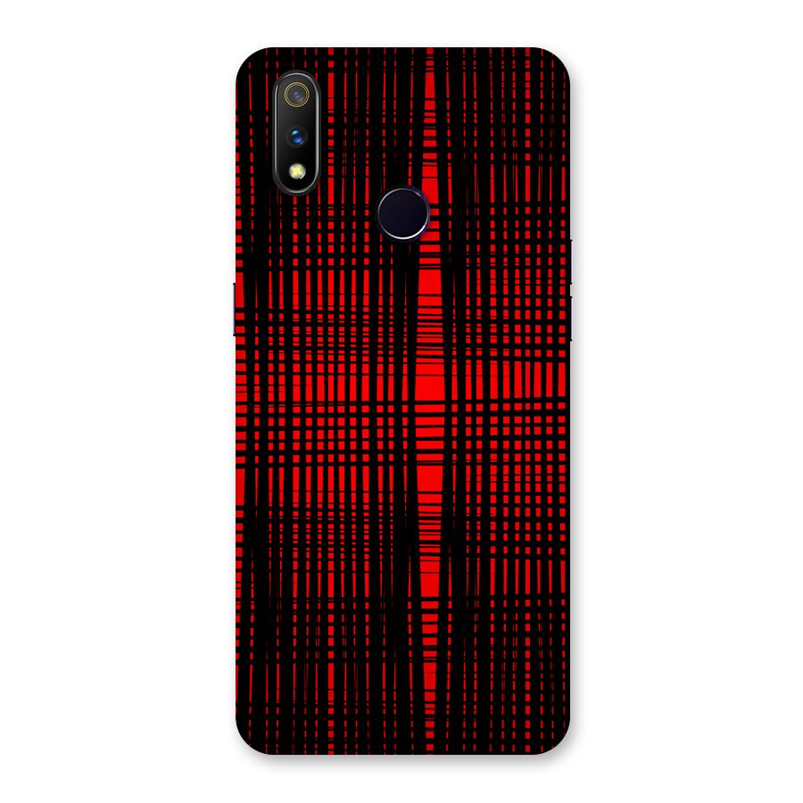 Red Net Design Back Case for Realme 3 Pro