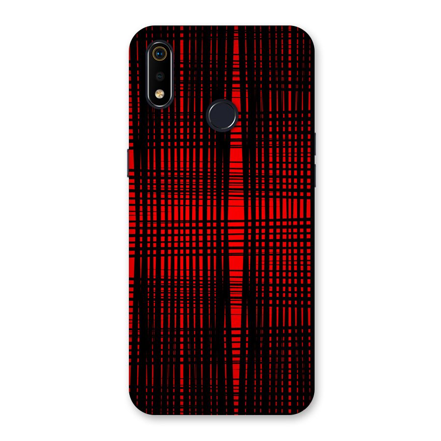 Red Net Design Back Case for Realme 3i