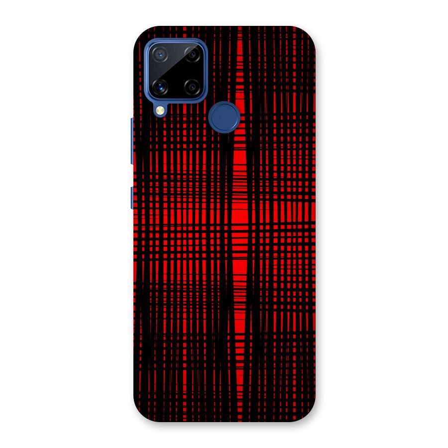 Red Net Design Back Case for Realme C15