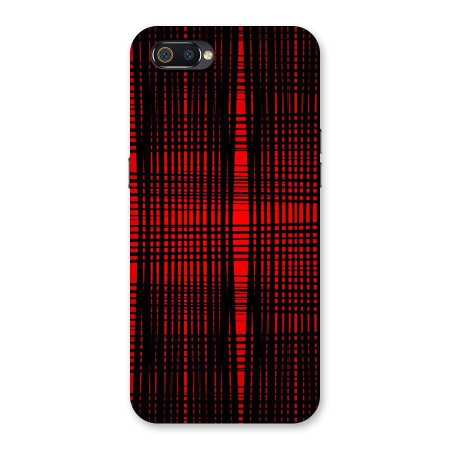 Red Net Design Back Case for Realme C2