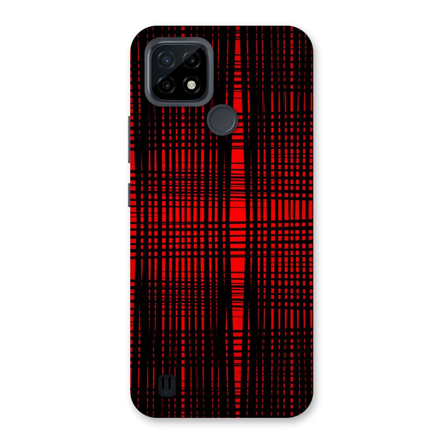 Red Net Design Back Case for Realme C21